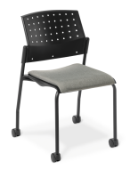 550_4-Leg_Castors_Black Frame_Seat Uph_Bond Grey Haze