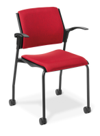 550_Black_4-Leg_Castors_Full Uph_Bond Garnet_Arms