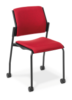 550_4-Leg_Castors_Black Frame_Full Uph Bond Garnet