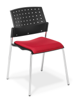 550_4-Leg_Chrome Frame_Seat Uph_Bond Garnet