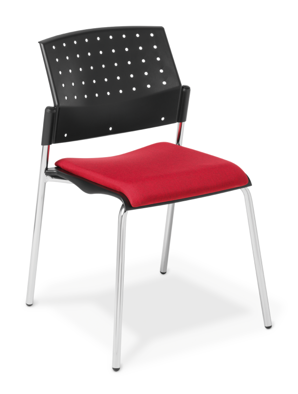 5504 leg Chrome Frame Seat Uph Bond Garnet