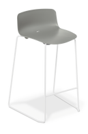 Coco_Kitchen Stool_Grey_White Frame