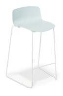Coco_Kitchen Stool_Light Blue_White Frame