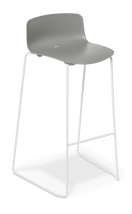 Coco_Bar Stool_Grey_White Frame