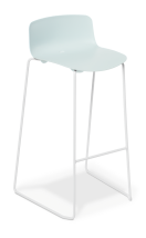 Coco_Bar Stool_Light Blue_White Frame