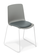Coco_Sled_Grey_White Frame_Seat Uph_Charisma Gunmetal