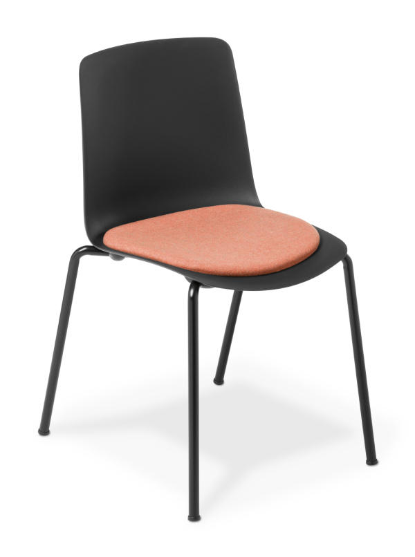 Coco 4-leg Black Black Frame Seat Uph Synergy Work