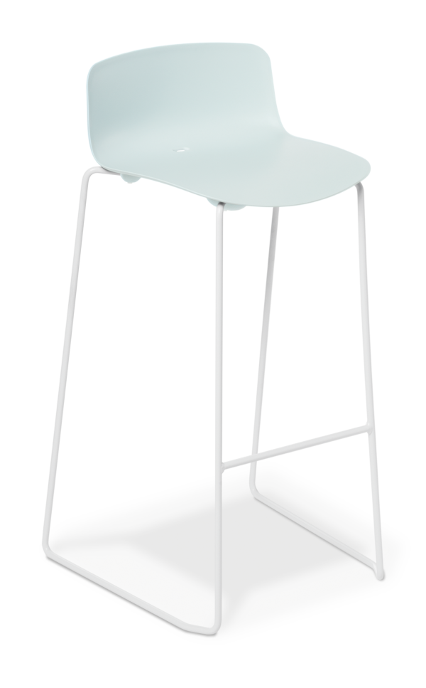 Coco Barstool Light Blue White Frame