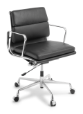 Eames Replica_Soft Pad_Midback_Chrome Frame_Black Leather