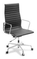Eames Replica_Classic_Highback_Chrome Frame_Black Leather
