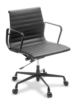 Eames Replica_Classic_Midback_Black Frame_Black Leather
