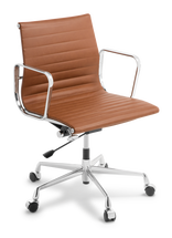 Eames Replica_Classic_Midback_Chrome Frame_Tan Leather
