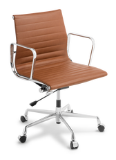 Eames Replica_Classic_Midback_Chrome Frame_Tan Leather