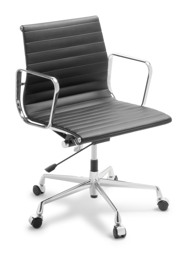 Eames Replica Classic Mid Back Black Chrome Frame