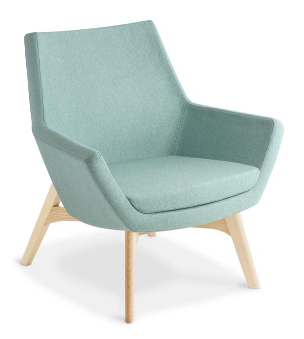Eton Mid Back Timber Natural Beech Bespoke Duckegg