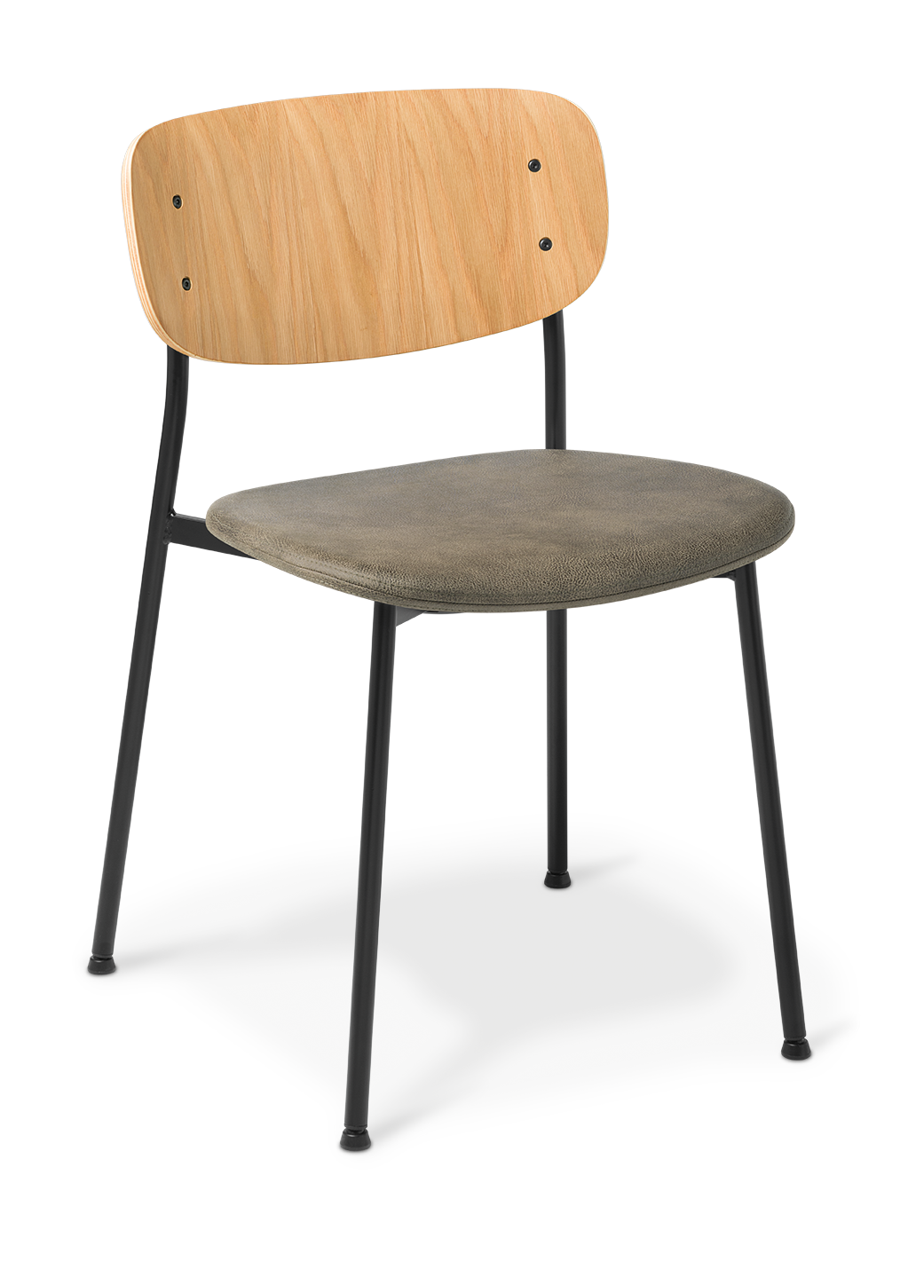 Grove Chair Oak Timber Black Frame Seat Upholst Eastwood Brunswick