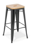 Industry_Bar Stool_Black_Ash Timber Top