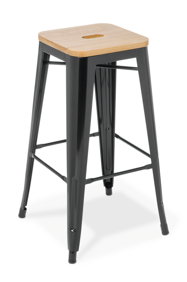 Industry Barstool Black Ash Timber Top