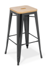 Industry_Bar Stool_Black_Ash Timber Top