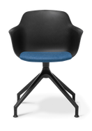Loria_Armchair_Swivel_Glides_Black_Seat Pad_Augustus Denim