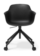 Loria_Armchair_Swivel_HA_Castors_Black