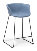 Loria_Kitchen Stool_Taupe_Full Uph_Octavious Denim