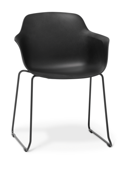 Loria Armchair Sled Black Black Frame