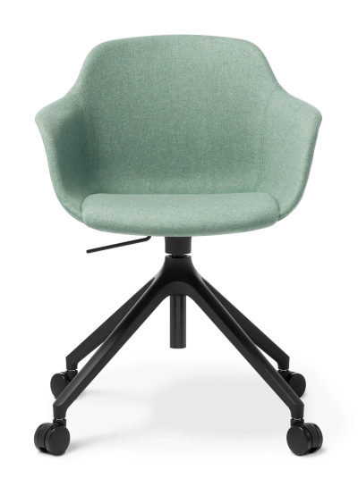 Loria Armchair Swivel Castors Upholst Augustus Seaglass