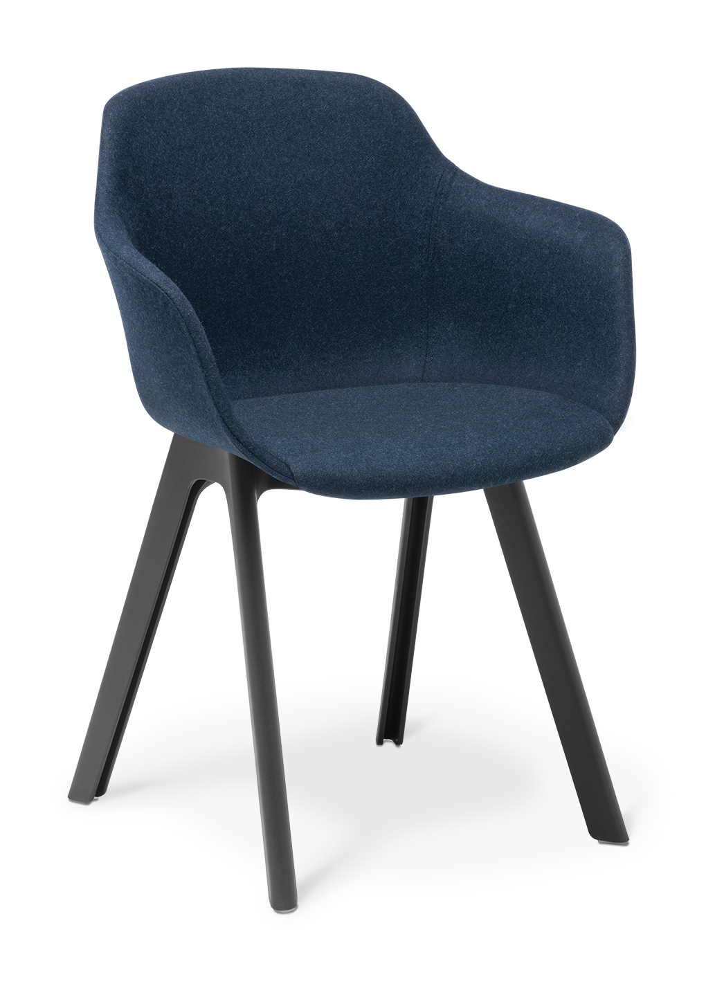 Loria Armchair4 leg Black Upholst Augustus Midnight