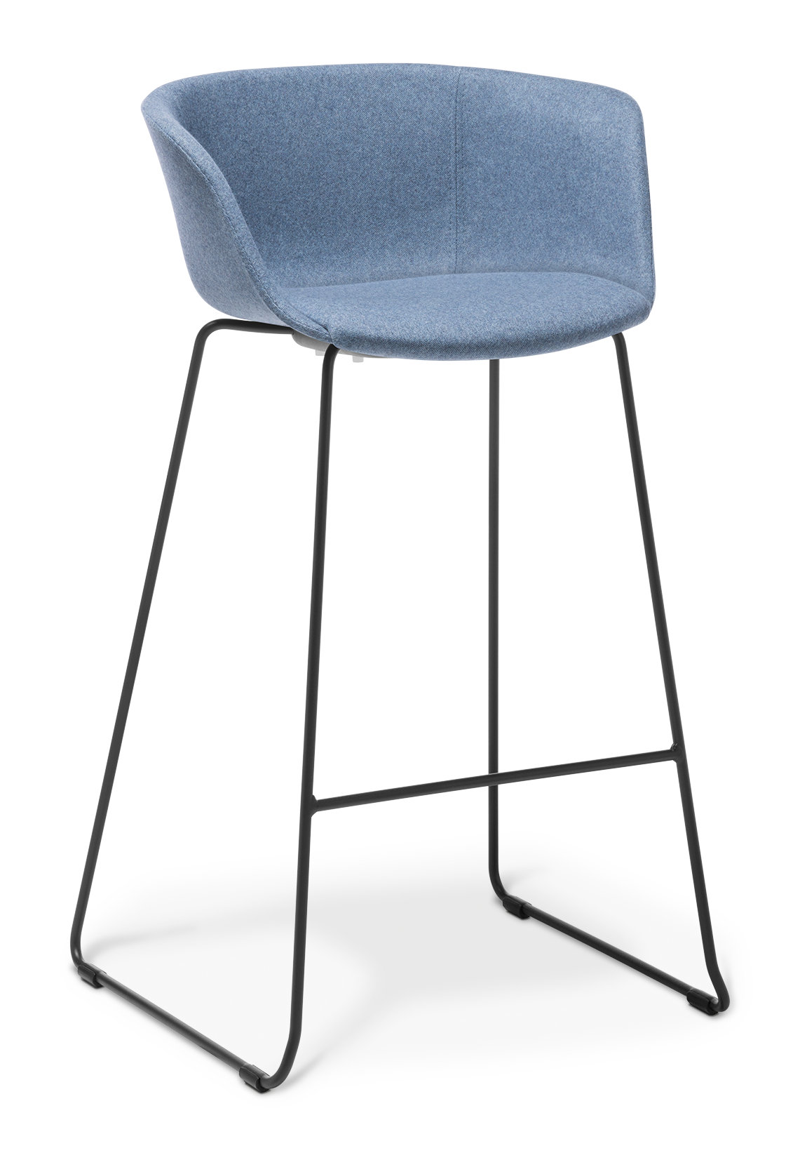 Loria Barstool Black Frame Upholst Octavius Denim