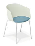 Max Tub_4-Leg_Pumice_White Frame_Seat Uph_Octavius Atoll