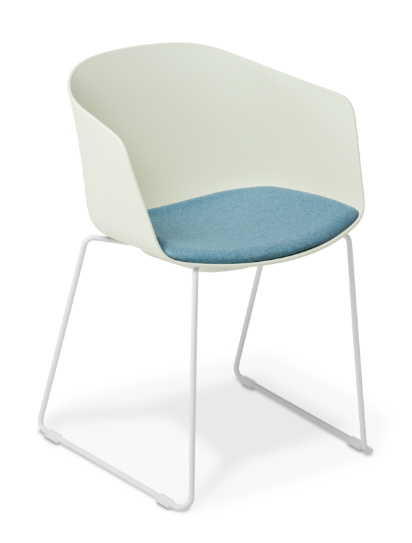 Max Tub Sled Pumice White Frame Seat Uph Octavius Atoll