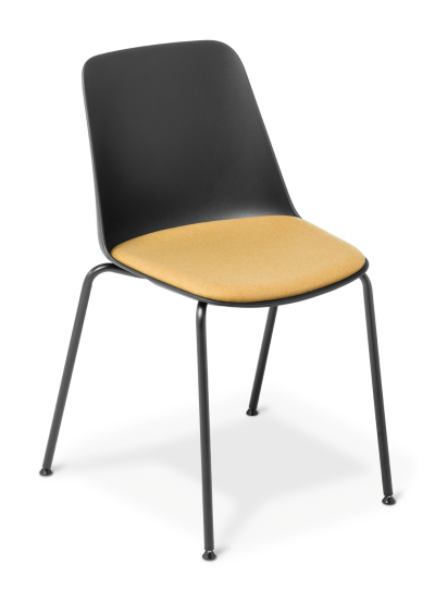 Max4 leg Black Black Frame Seat Uph Octavius Ochre