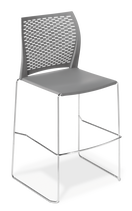 Net_Bar Stool_Grey_Chrome Frame