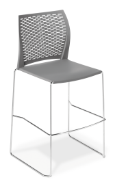 Net_Bar Stool_Grey_Chrome Frame