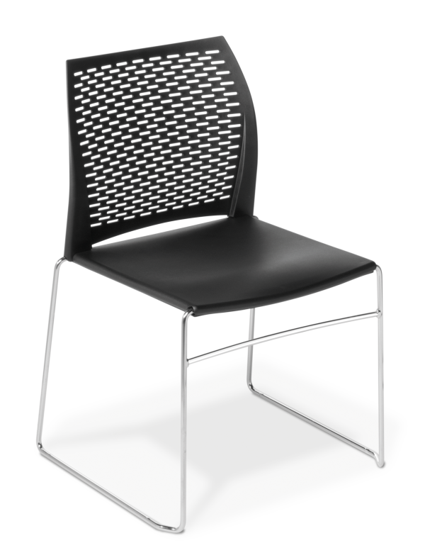 Net Chair Black Chrome Frame