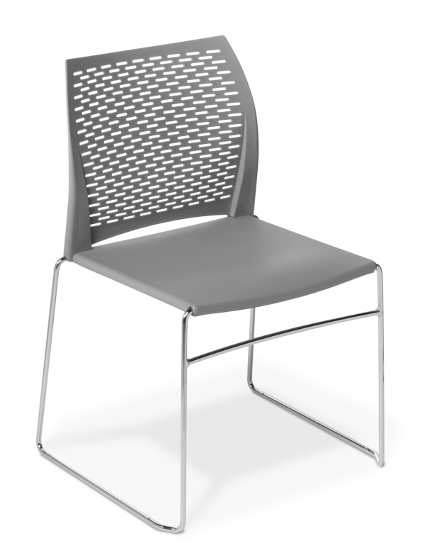 Net Chair Grey Chrome Frame