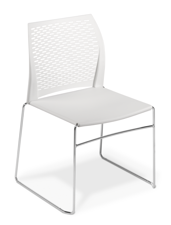 Net Chair White Chrome Frame