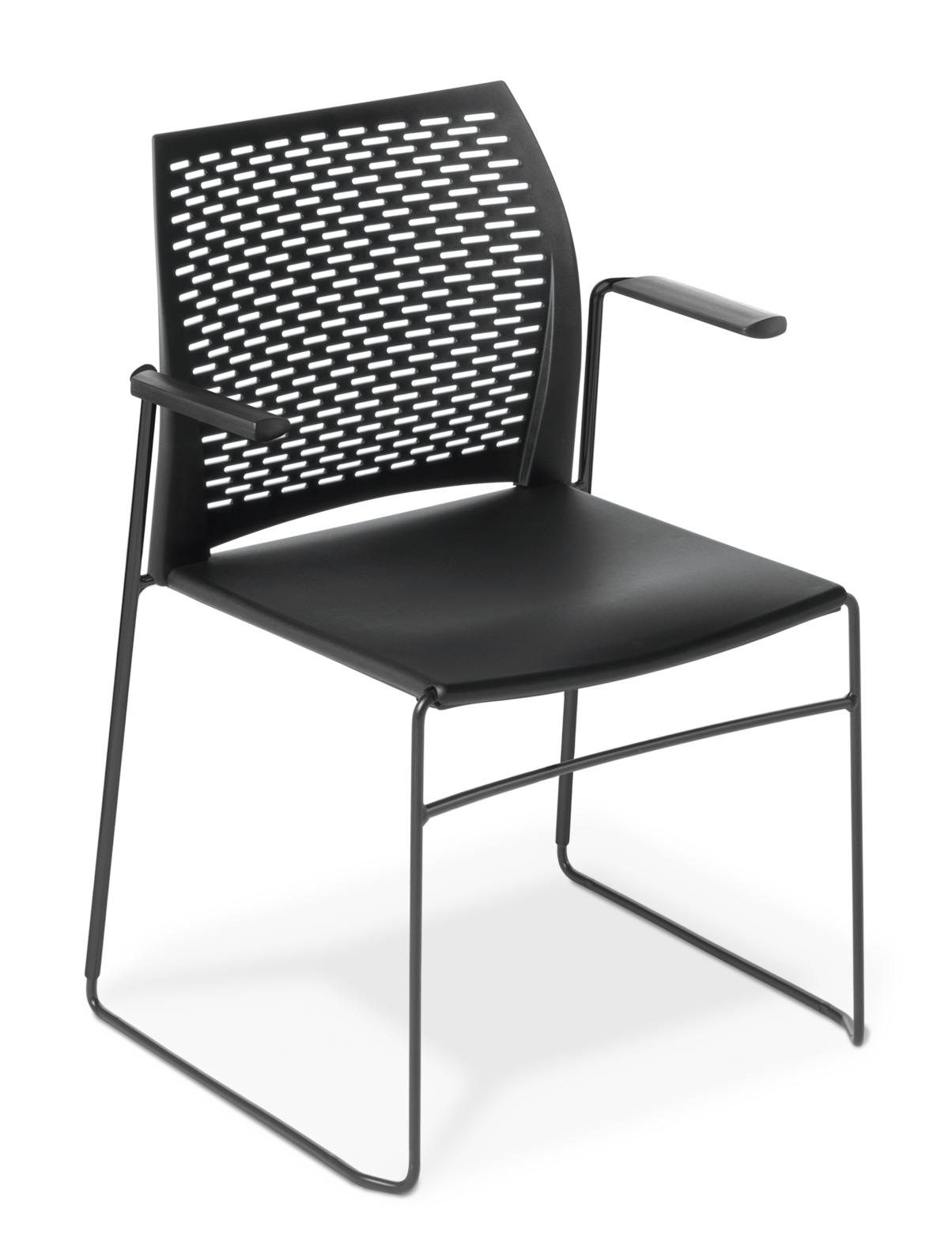 Net Chair Black Arms Black Frame
