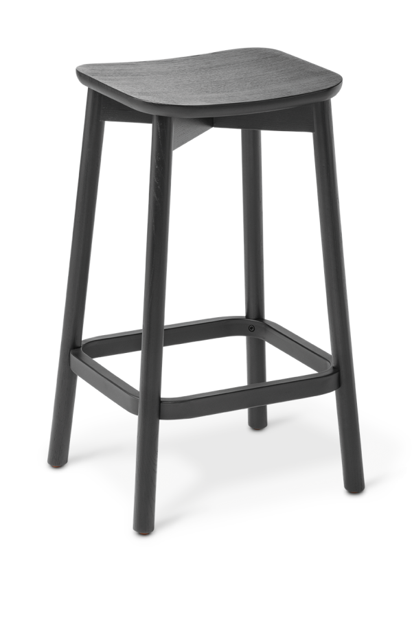Orlo Kitchen Stool Black Ash Frame