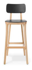 Polka_Bar Stool_Black_Natural Beech_Front-on