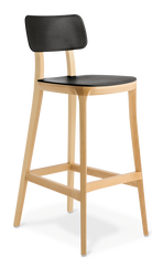 Polka_Bar Stool_Black_Natural Beech