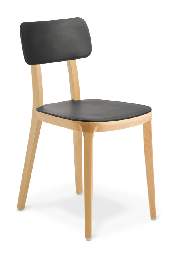 Polka Chair Black Natural Beech Frame