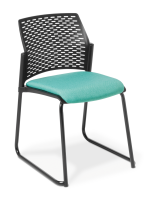 Punch_Sled_Black_Black Frame_Seat Uph_Beachcomber Aqua