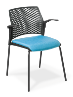 Punch_4-Leg_Black_Black Frame_Arms_Seat Uph_Beachcomber Pacific