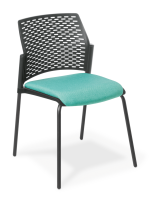 Punch_4-Leg_Black_Black Frame_Seat Uph_Beachcomber Aqua