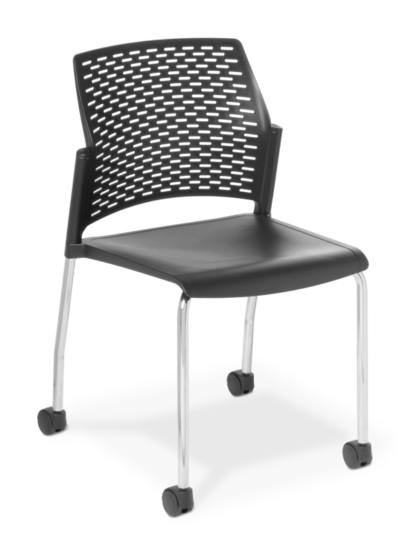 Punch4 leg Castors Black Chrome Frame