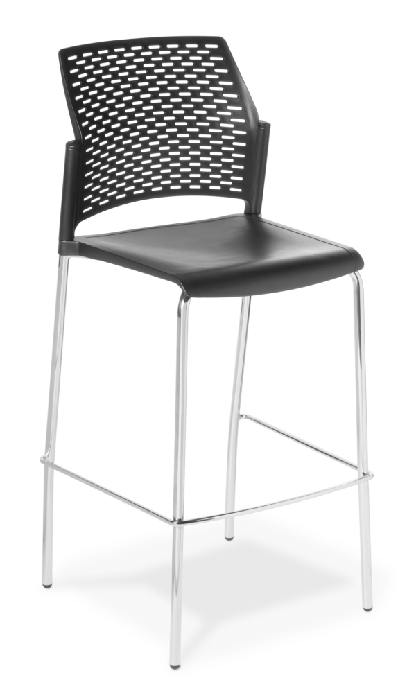 Punch Barstool Black Chrome Frame