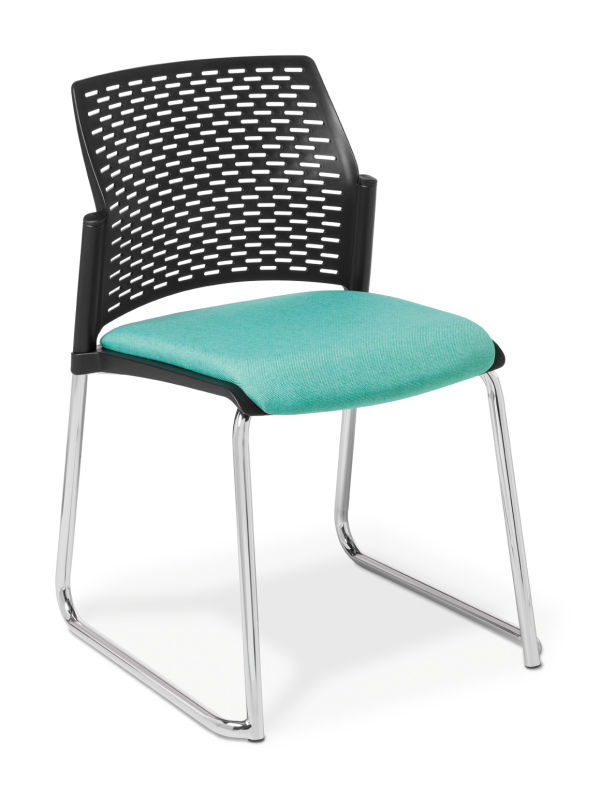 Punch Sled Black Chrome Frame Seat Uph Beachcomber Aqua