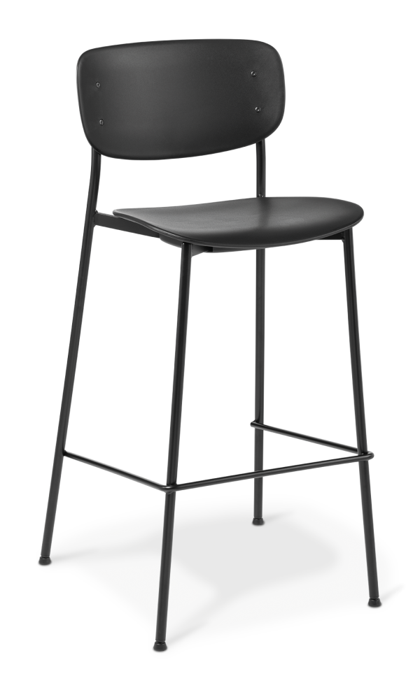Quiz Bar Stool Black Propylene